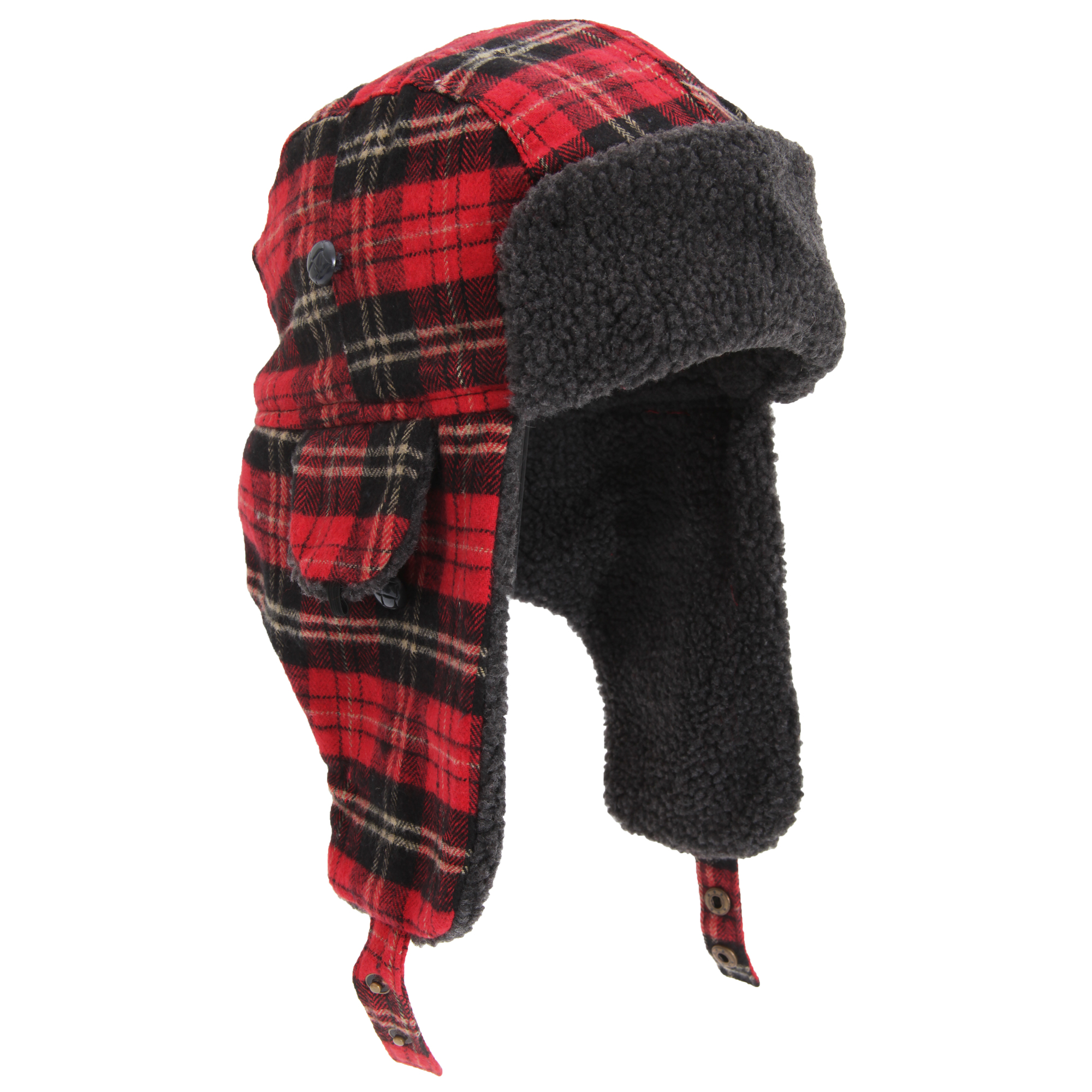 Mens Patterned Thermal Winter Trapper Hat with Sherpa Lining eBay
