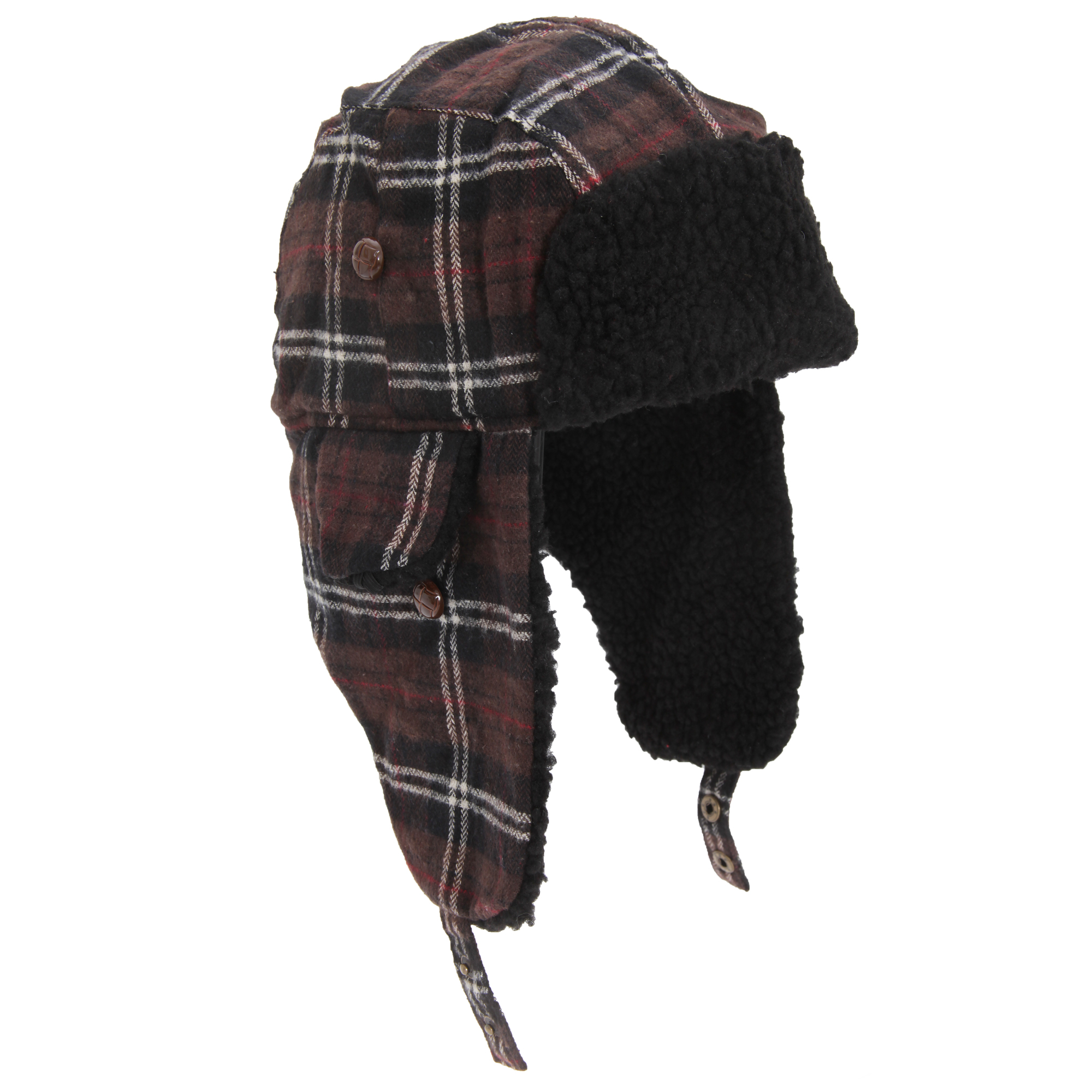 Mens Patterned Thermal Winter Trapper Hat with Sherpa Lining eBay
