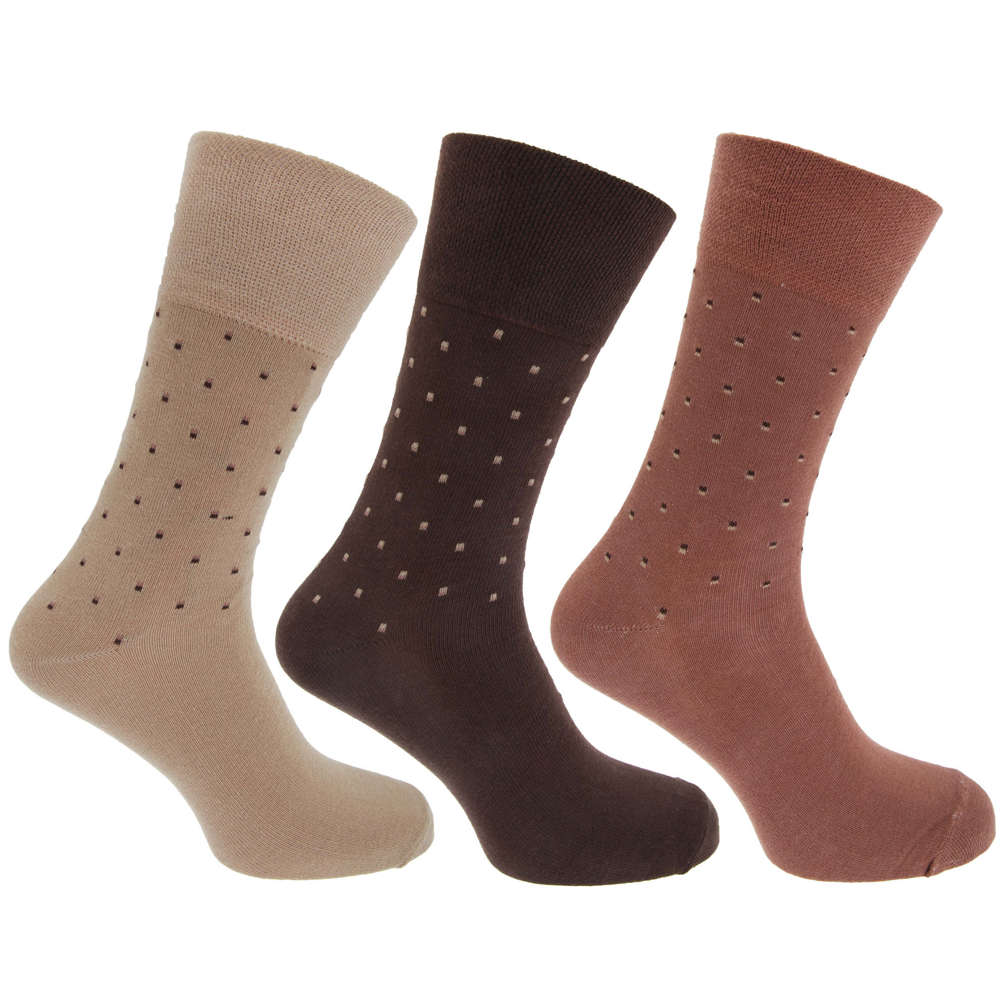 Pierre Roche Mens Comfort Fit Non Elastic Top Diabetic Socks (Pack Of 3