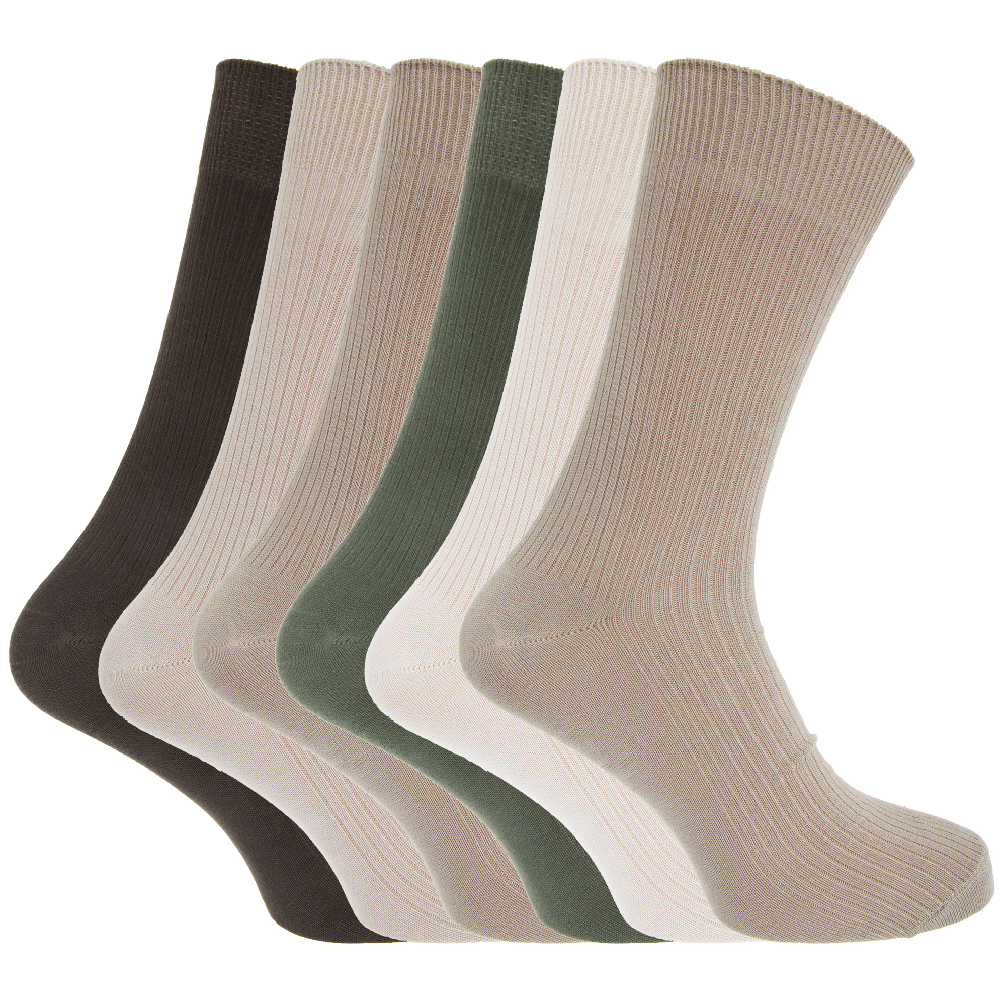Mens Bamboo Super Soft Breathable Ribbed Socks (Pack Of 6) eBay
