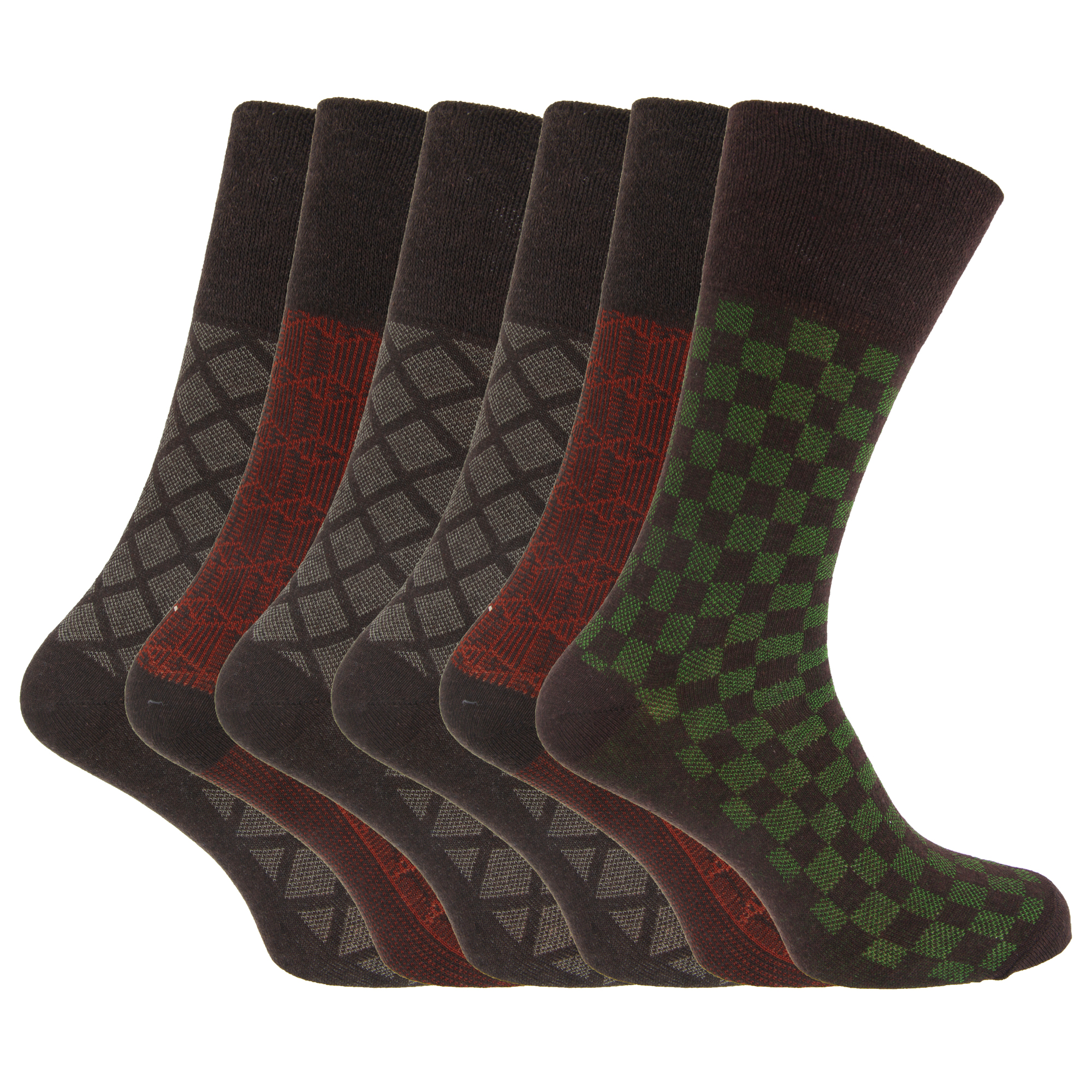 Mens Stay Up Non Elastic Top Diabetic Socks (Pack Of 6) eBay