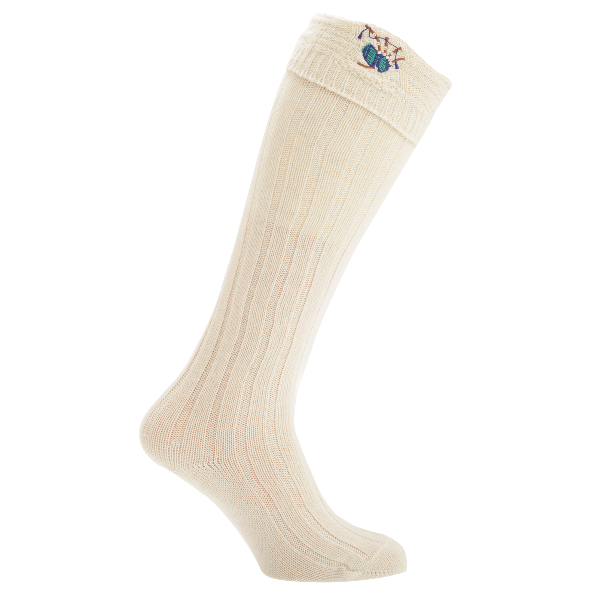 Mens Scottish Highland Wear Embroidered Wool Kilt Hose Socks (1 Pair