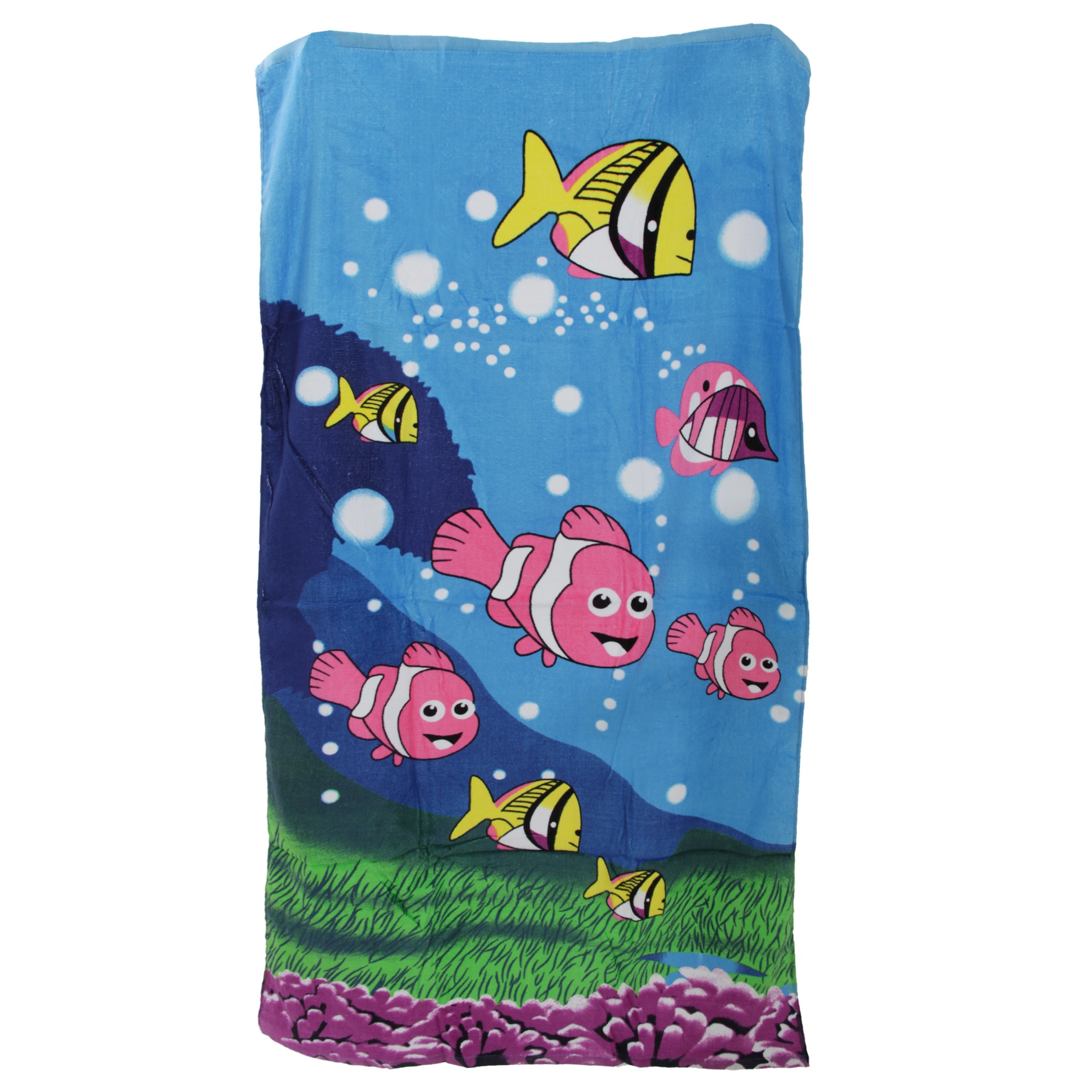 Childrens Sealife Fish Design Velour 100 Cotton Beach/Bath Towel eBay