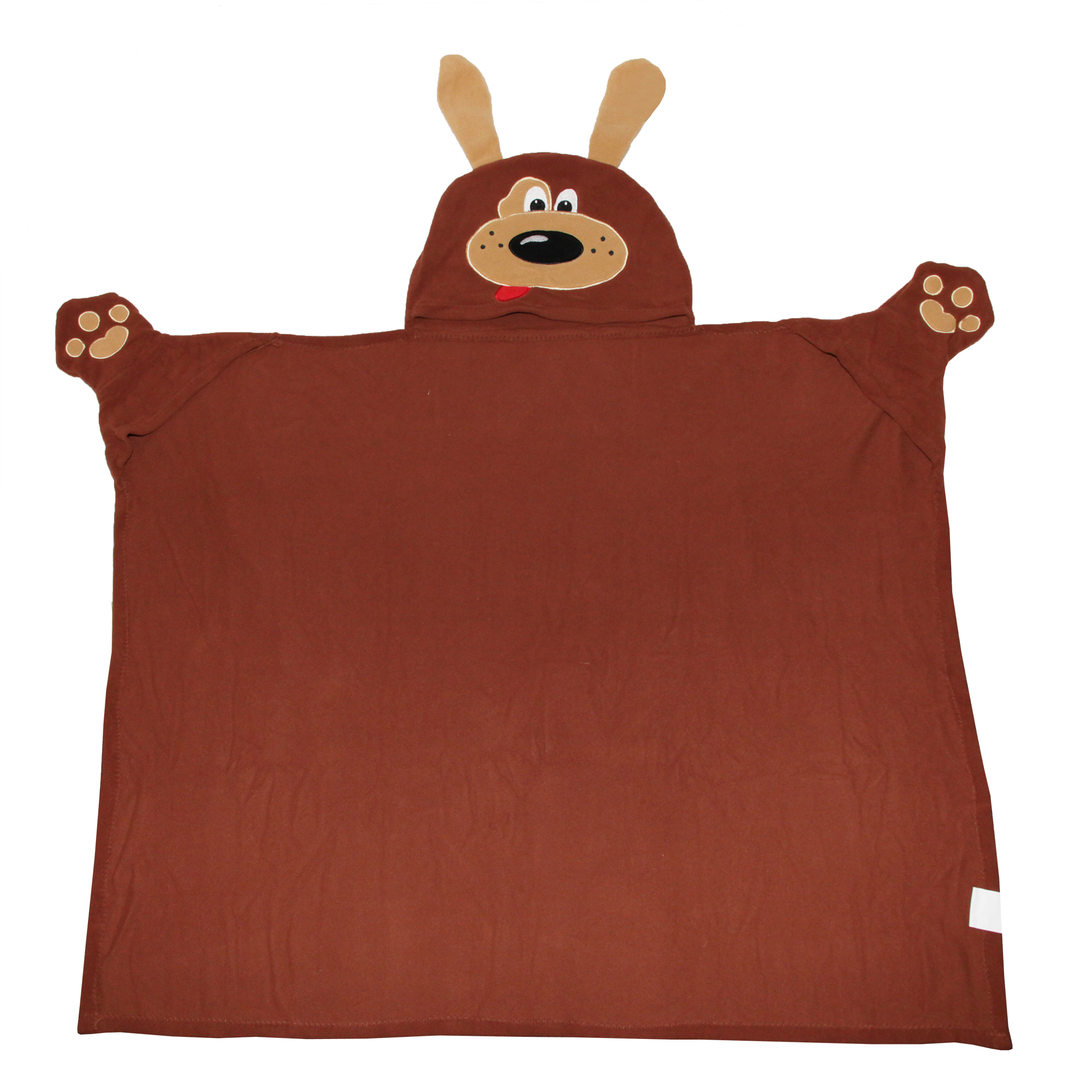 Cuddle Buddy Childrens /Kids Hooded Animal Dog Character Fleece Blanket