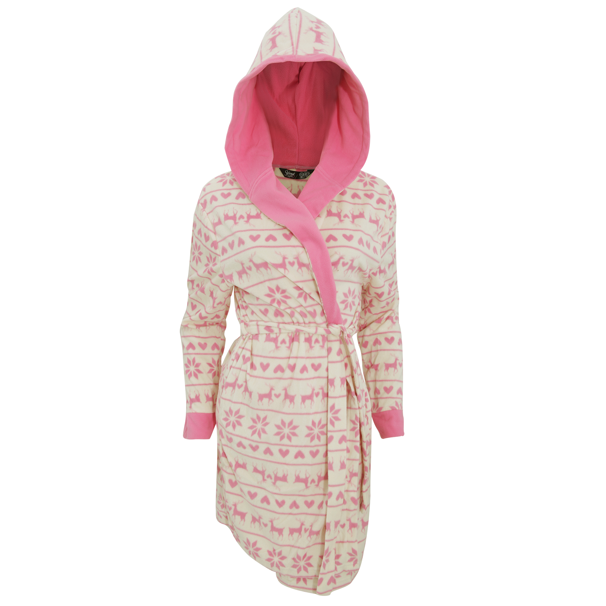 Selena Secrets Womens Christmas Reindeer Fairisle Dressing Gown | eBay