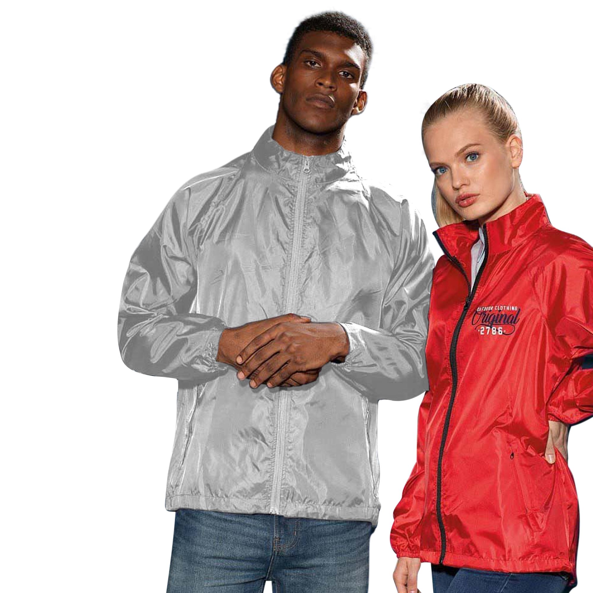 2786 Mens Contrast Lightweight Windcheater Shower Proof Jacket/Coat eBay