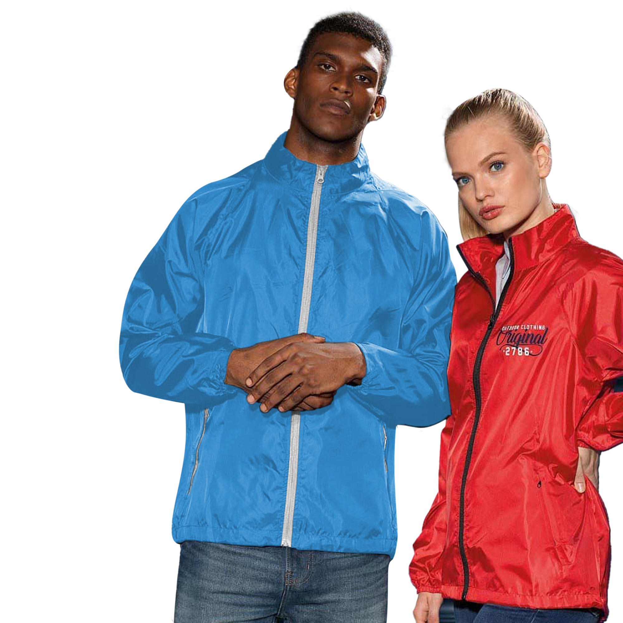 2786 Mens Contrast Lightweight Windcheater Shower Proof Jacket/Coat eBay