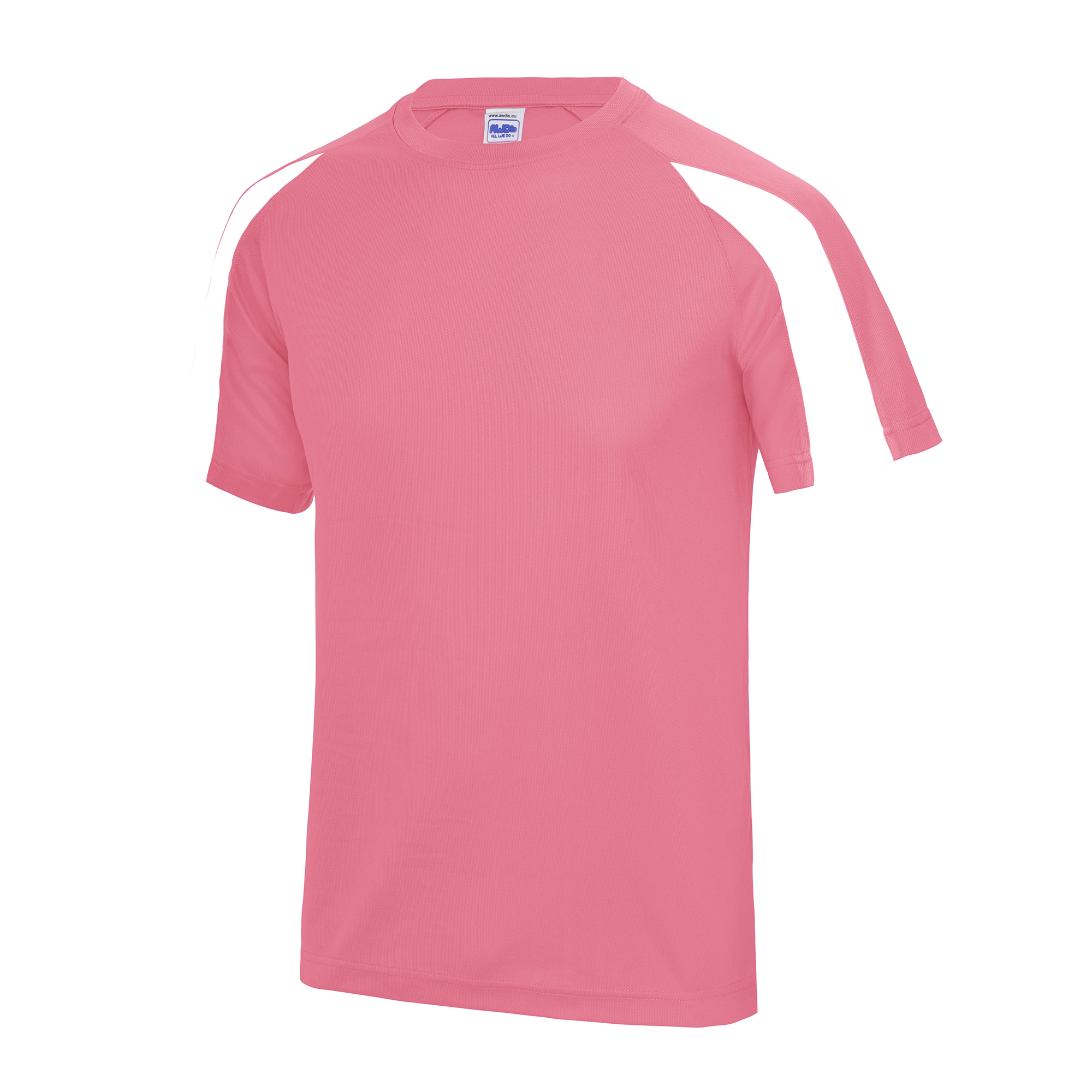 Just Cool Mens Contrast Sports Gym Plain T-Shirt 15 Colours Szs S-2XL RW685
