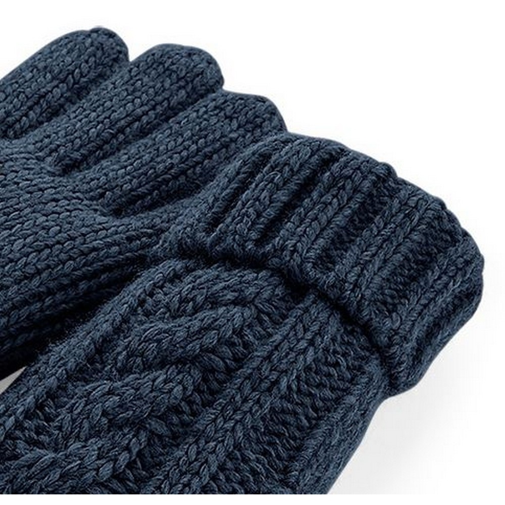 RW7296 Beechfield Unisex Cable Knit Melange Gloves