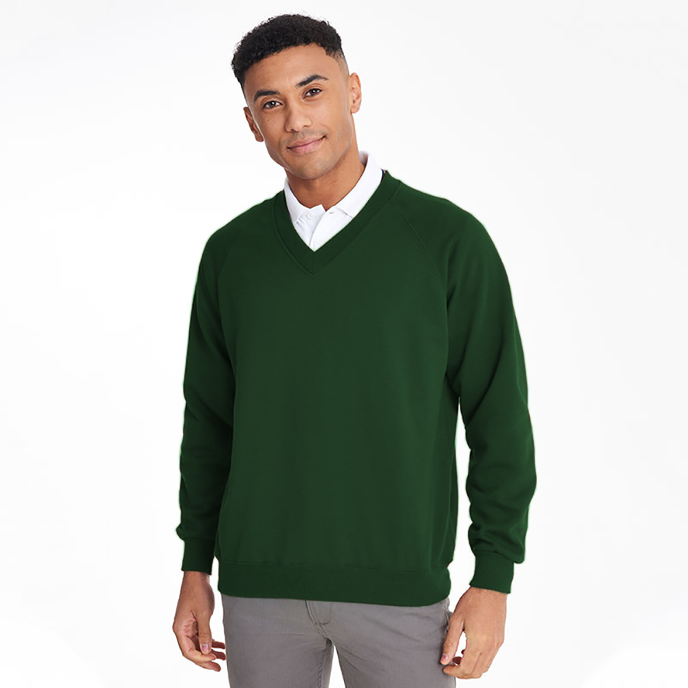 Maddins Mens Coloursure Casual V-Neck Sweatshirt 7 Colours S-4XL | eBay