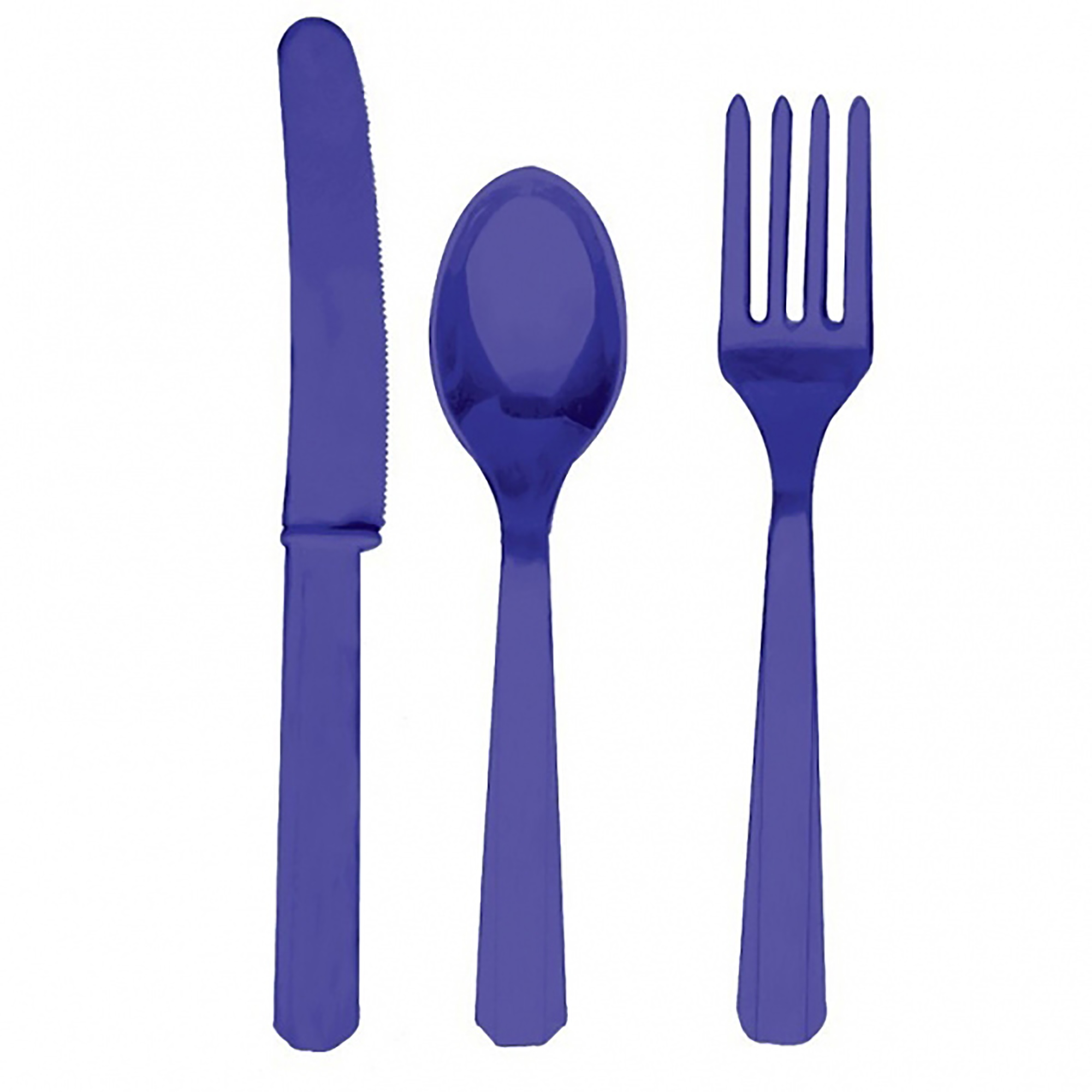 Amscan Plastic Party Cutlery Set (Knives, Forks & Spoons) (Set Of 24