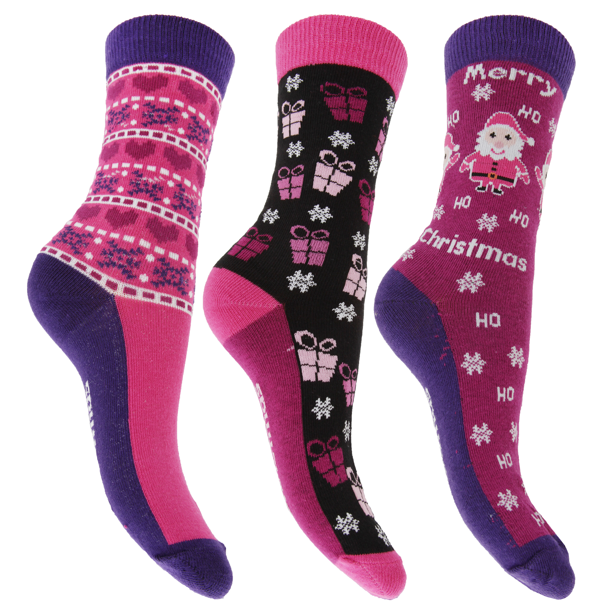 Ladies/Womens Christmas Novelty Socks (Pack Of 3) eBay