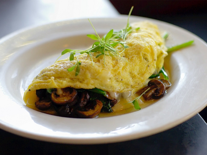 tortilla de calabacin champiñones y queso