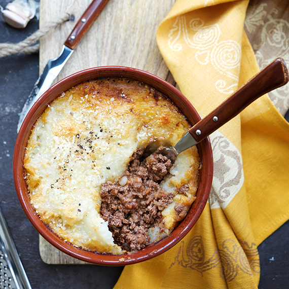 Beef & Lentil Cottage Pie with Cauliflower & Potato Mash