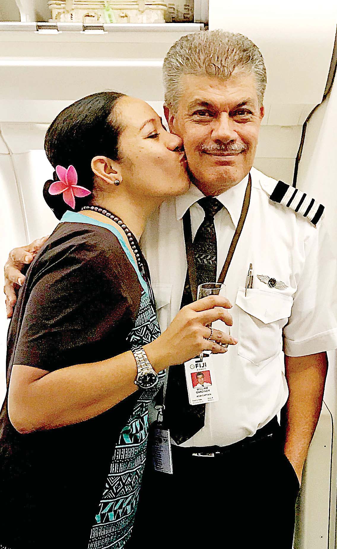 Fitting Farewell Fitting For Bill Captain William Gardiner Being Kissed