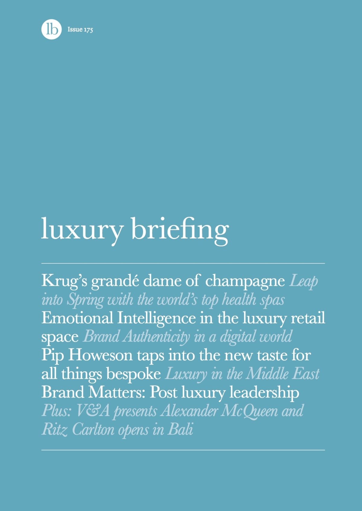 Luxury Briefing 175 Cover