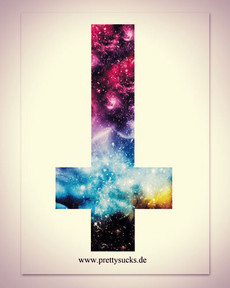 Galaxy Cross Sticker