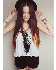 Feather & Birds Top