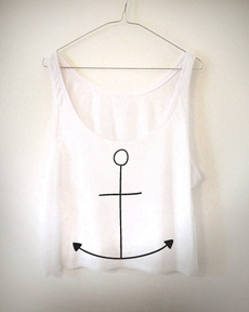 Anchor Crooped Top