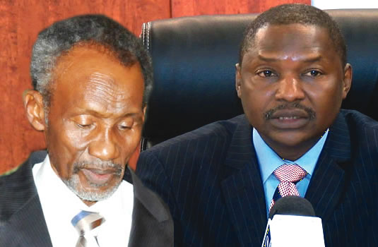 Chief Justice of Nigeria, Justice Mahmud Mohammed and Attorney-General of the Federation, Abubakar Malami (SAN)
