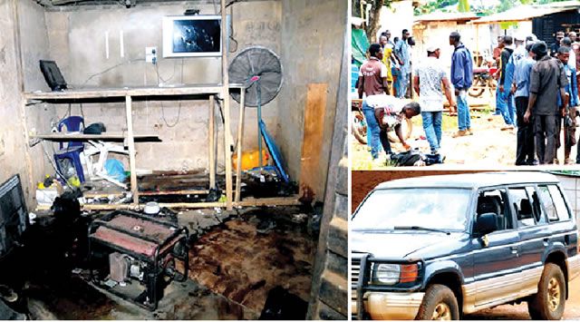 The scenes of the attacks