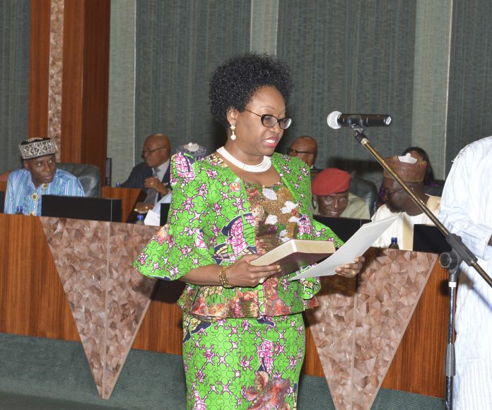 THE HEAD OF SERVICE OF THE FEDERATION, MRS WNINIFRED OYO-ITA