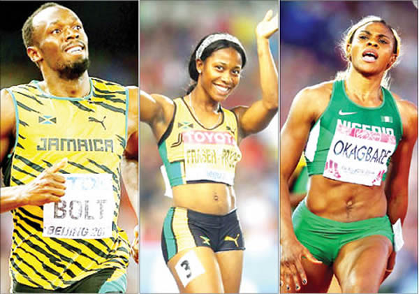 Bolt, Fraser-Pryce and Okagbare