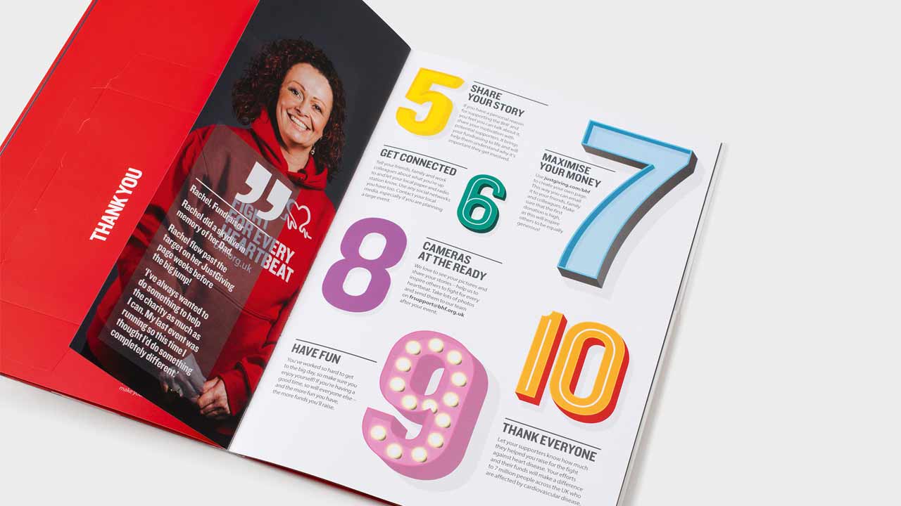 Fundraising print materials for a leading charity