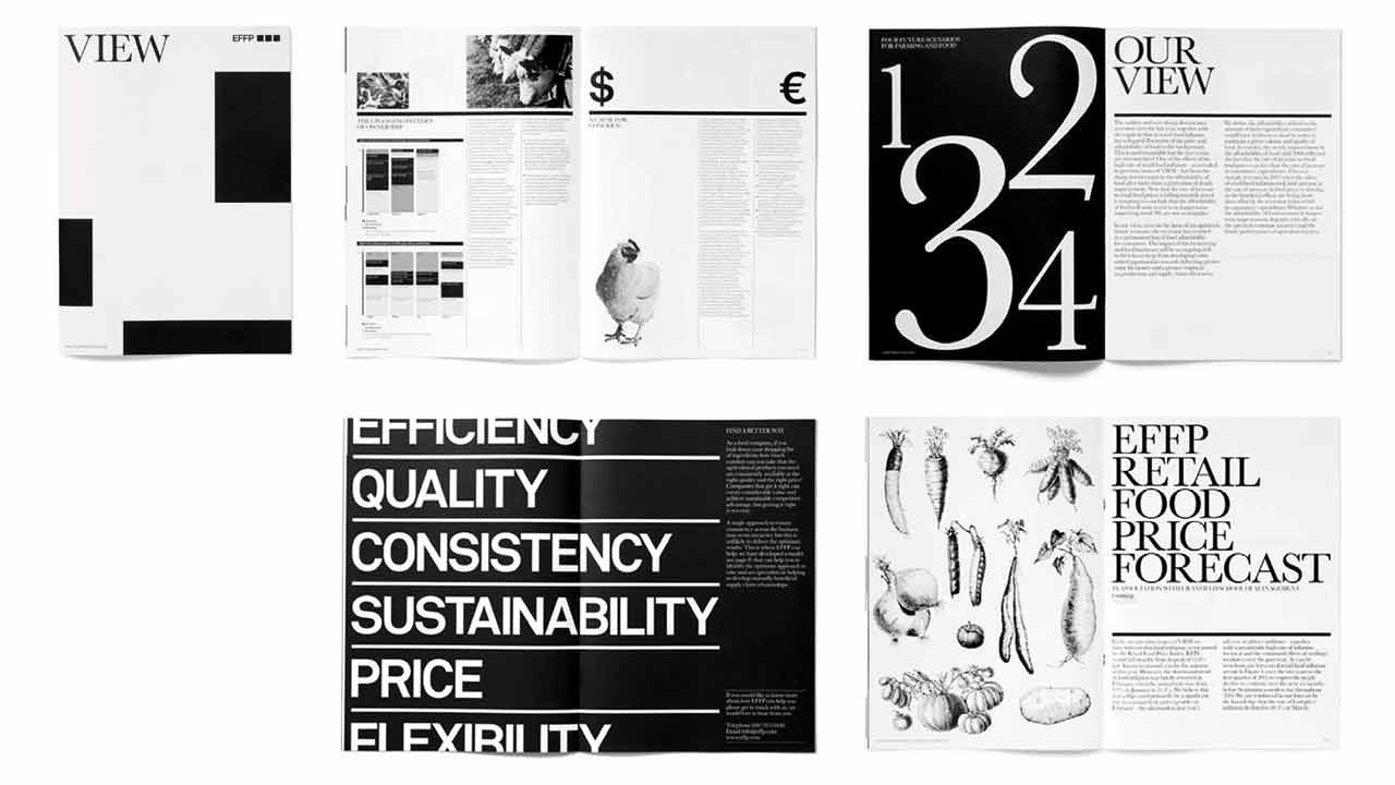 Benchmark publications for an agricultural business consultancy