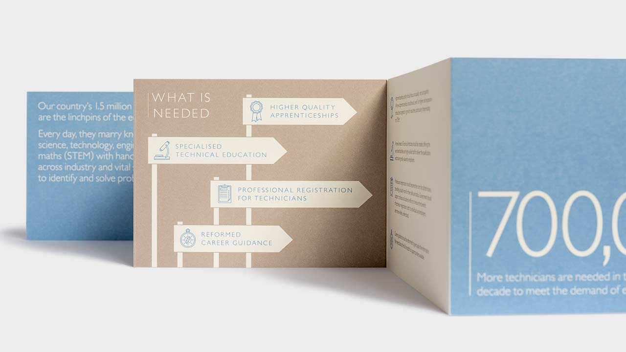 Marketing materials for Lord Sainsbury’s charitable foundation