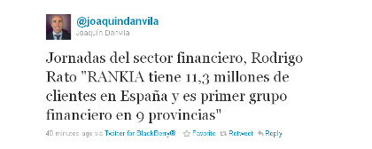 Comentario confundiendo a Rankia con Bankia