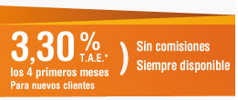 Cuenta Naranja 3,3% TAE