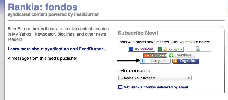 Rankia Google Reader