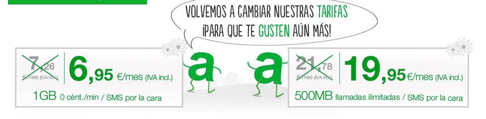Rebajas en tarifas Amena