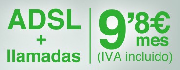 Amena.com ADSl y llamadas 9,80 euros al mes