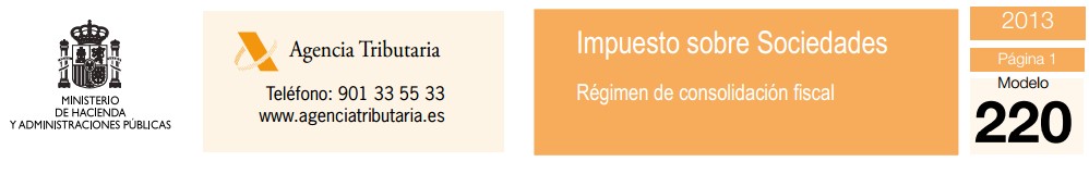 Impuesto de sociedades modelo 220