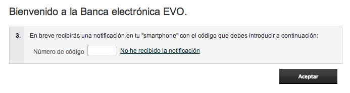 Seguridad Evo Banco Paso 2