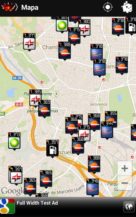 App para coche: Gasolineras España