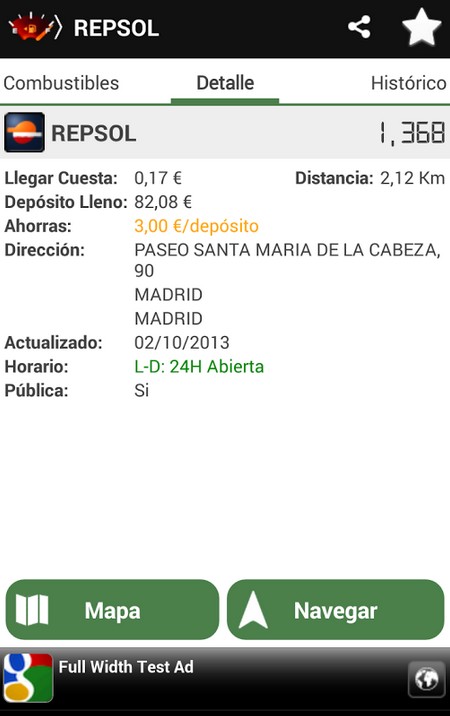 App para coche: Gasolineras España