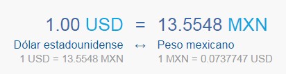 1000 usd to mxn
