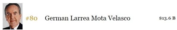 Germán Larrea Mota-Velasco, hombre más rico México