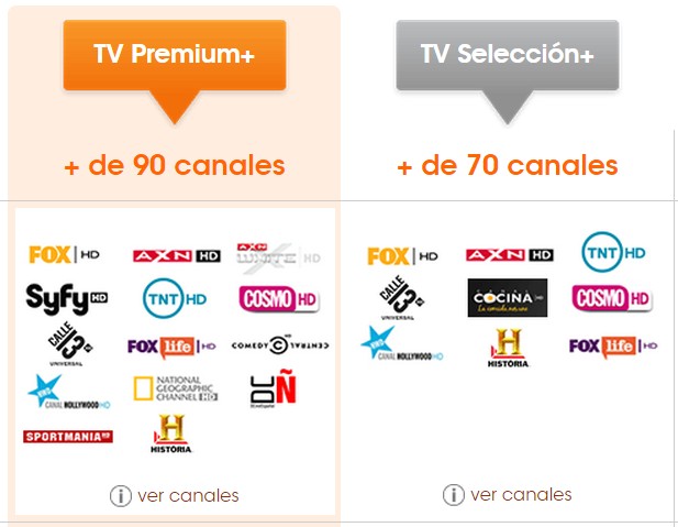 Canales de televisión oferta convergente Euskaltel abril 2015