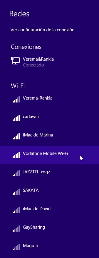 Redes Wi-Fi conexión router movil windows