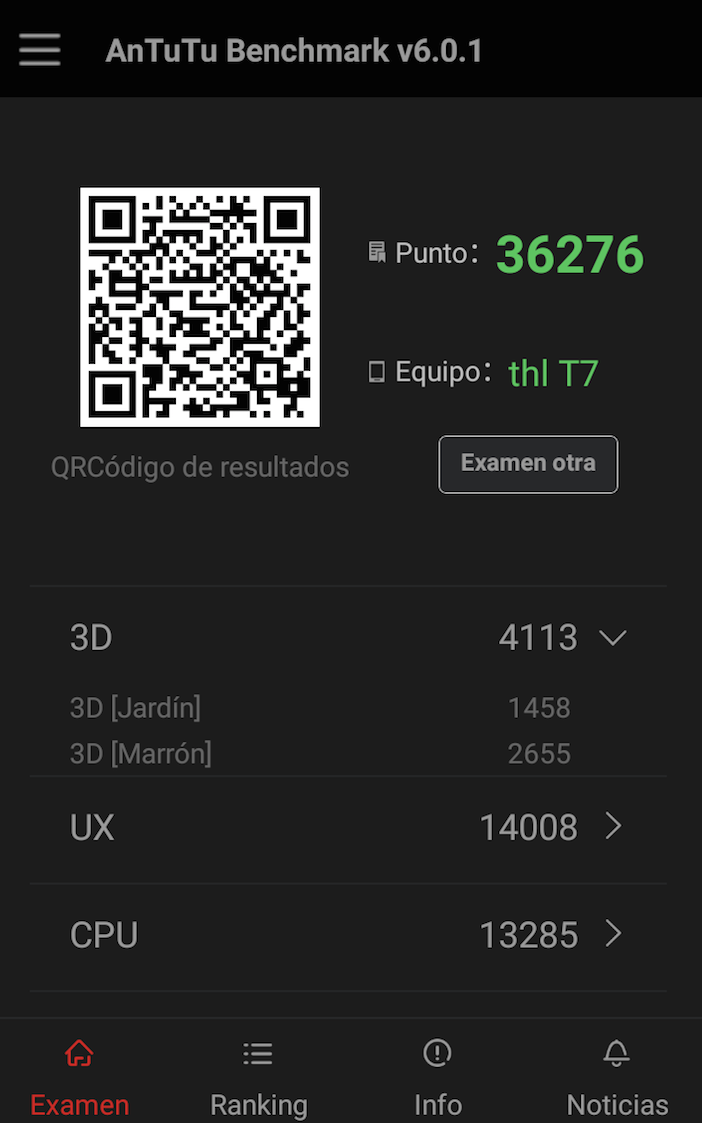 Rendimiento THL t7