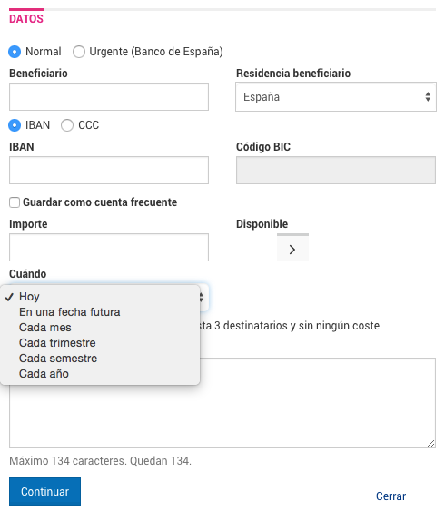 Transferencia periódica selfank