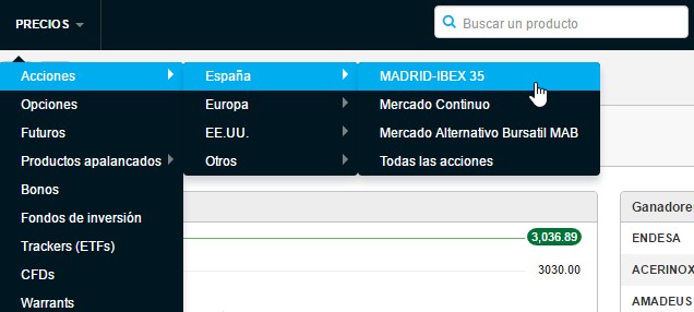 Buscar empresas Degiro