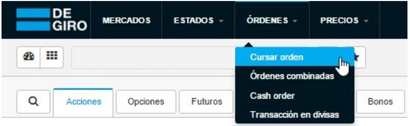 cursar orden en degiro