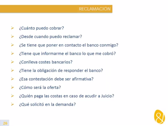 Reclamación cláusula suelo