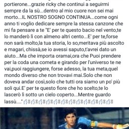 Lys Gomis, portiere del Frosinone, fa gli auguri a Riccardo..
