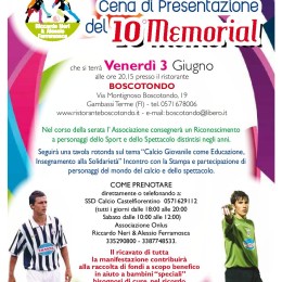 Cena di presentazione del 10° Memorial